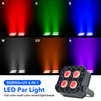 Télécommande portable alimentée 4*18W RGBWA UV LED Uplight batterie sans fil Par lumières de scène pour les événements de fête de mariage