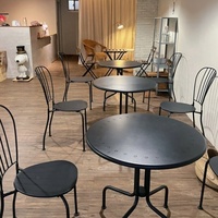 Conjunto de Muebles de Jardín para Patio, Mesa y Sillas de Hierro, para Exteriores, Camping, Té, Jardín, Cafetería, Restaurante, Uso Doméstico