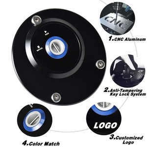 Nouveau DTRAD 2025 <span class=keywords><strong>YAMAHA</strong></span> YZF-R9 Bouchon de réservoir de carburant en aluminium CNC de haute qualité avec verrouillage à clé, système antivol pour moto, <span class=keywords><strong>logo</strong></span> personnalisé - Product Image 3
