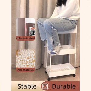 Metalen Opbergrek Kleine Ijzeren Kar Voor Slaapkamer Badkamer Keuken Of Kinderkamer Beweegbare Baby Benodigdheden Organizer - Product Image 2