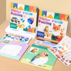 El Mejor Regalo para Niños Pequeños, Libro de Rompecabezas de Animales, Juegos de Inteligencia, Pegatinas por Número - Product Image 1