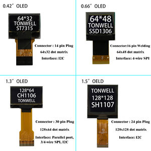 หน้าจอ TONWELL แบบกำหนดเอง 128x64 PM-OLED ขนาดเล็ก 0.96 นิ้ว โมโนโครม/สองสี เหลือง-น้ำเงิน โมดูลแสดงผล อินเทอร์เฟซ SPI ชิปควบคุม <span class=keywords><strong>SSD1306</strong></span> - Product Image 4