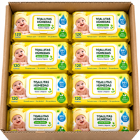 Muestras Gratis, Toallitas Húmedas para Bebé 99% Agua, Paquete Grande, Hipoalergénicas, Orgánicas, con Logotipo Personalizado OEM