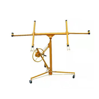 Élévateur à roulettes pour cloisons sèches de 11FT avec roues verrouillables Capacité de 150Lbs Élévateur à cric de palan inclinable à panneau de plâtre robuste