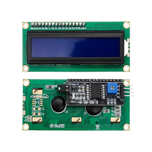 Custom Blue 16x2 Character I2C LCD Module Dot Matrix White on Blue LCD 16x2 Character 1602 Character Alphanumeric Display