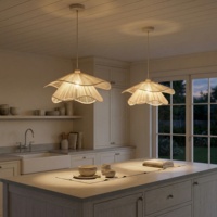 Suspension moderne en corde tressée blanche pour salle à manger, luminaire suspendu pour îlot de cuisine