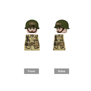 Blocs de construction compatibles - Blocs de construction exquis de soldats américains du front occidental de la Seconde Guerre mondiale à assembler, jouet en plastique ABS - Product Image 2