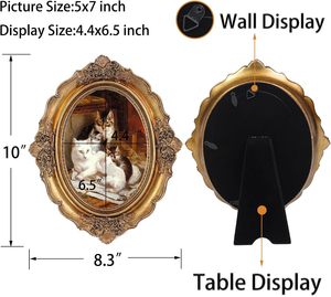 Premium Gold Photo <b>Frame</b> <b>4x6</b> Customized Size Fine Workmanship Resin <b>Frame</b> for Home Decorations - Product Image 4