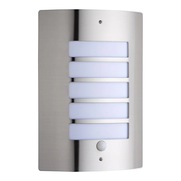 Moderno IP44 pulido de acero inoxidable sensor de movimiento E27 60W pared exterior lámpara de luz de mamparo