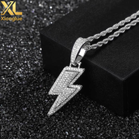 Kalung Rantai Bambu Tembaga Berhiaskan Zirkon Liontin Hip-hop Eropa Amerika Lapis Emas 18K 24 Inci Hadiah