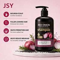 Shampoo à l'huile de graines noires d'oignon rouge JSY 300ml, fortifiant, volumisant, soin du cuir chevelu, à base de plantes, étiquette privée OEM ODM