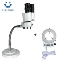Microscope de bureau de technicien dentaire électrique avec lumière LED Microscope chirurgical dentaire à loupe 8x10x