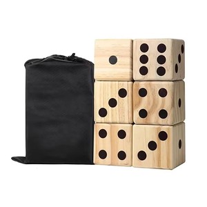 Set di Dadi Giganti in Legno per Esterni con Borsa Portaoggetti e Fogli Segnapunti, Gioco per Feste in Famiglia, Gioco da Giardino, Giocattolo Estivo da Spiaggia per Bambini - Product Image 6