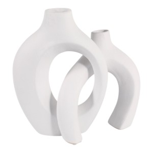 Vaso in ceramica astratto a incastro in gres per decorazioni da soggiorno, camera da letto, ufficio e tavolo - Product Image 5