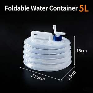 Seau pliable en plastique portable 5-15L avec poignée pour la survie en plein air - Product Image 6