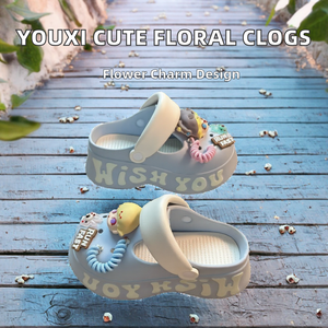 Lindas Sandalias Mary Jane de Plataforma con Flores y Dijes para Mujer, Antideslizantes, de EVA, para Primavera, Verano y Otoño, Casuales de Playa - Product Image 2