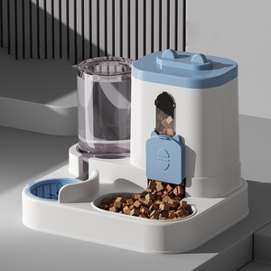 Auto <b>Feeder</b> with Double Bowl - Neck-Protecting Pet Food & Water Station - Product Image 3