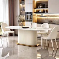 Vente en Gros Nouveaux Designs Modernes Ensembles de Meubles de Salle à Manger Table Longue sur Mesure