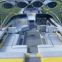 Tapis de pont en mousse EVA pour plateforme de bain et cockpit de bateau 2009 Nautique 230, style SeaDek MarineMat Gatorstep, auto-adhésif