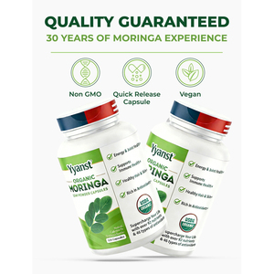 Capsules de Moringa de haute qualité, marque privée, pour soutenir la santé immunitaire, stimuler l'énergie et favoriser la santé des cheveux et de la peau. - Product Image 3