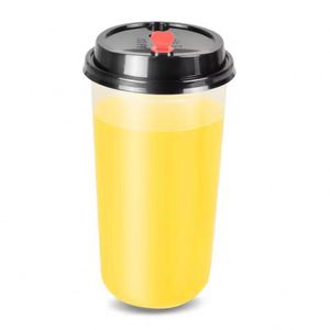Tapas de Vasos Desechables Transparentes en Forma de U de PP de 90 mm con Logotipo Personalizado para Café, Té, Jugo, Té de Burbujas, Agua Mineral, Tequila - Product Image 1