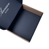 Vente en gros, boîte d'emballage d'expédition de vêtements pliante kraft marron, boîte postale ondulée personnalisée