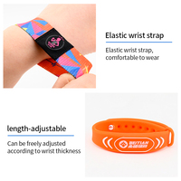 Pulsera RFID de Tela Personalizada con Impresión Completa, Resistente al Agua, con Opción de Color y Tamaño, Tarjeta IC de Control de Acceso Mifare de 13.56MHz