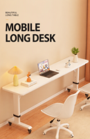 Table de lit mobile réglable en hauteur avec conception allongée, bureau d'étude et de travail mural