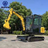 Rippa Miniature Bager Industrial Escavatore Machinery Bagger 1Ton 2Ton Multipurpose Mini Excavator