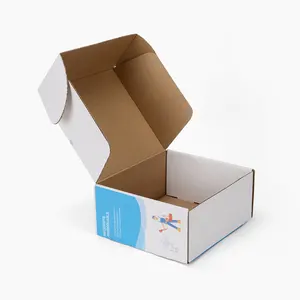 Großhandel gedruckt biologisch abbaubare braune Wellpappe verpackung Papier box Geschenk benutzer definierte Logo Karton boxen zum Verpacken