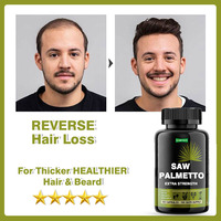 Saw Palmetto Capsules extra fortes pour la santé de la prostate Soutien à la croissance des cheveux Capsules naturelles à base de plantes Formule de bien-être masculin
