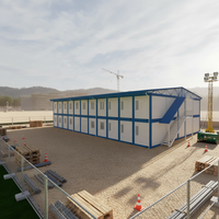 Cabine modulaire durable en panneaux sandwich contemporaine pour chantier de construction et hébergement extérieur