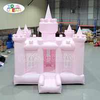 Château gonflable rose de style 2025, en PVC, portable, pour usage commercial, aire de jeux pour enfants, pour événements et fêtes, TOYS-OCEAN