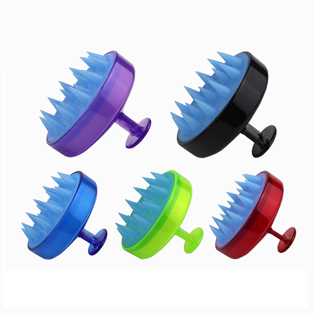 5 Color Silicone Shampoo Brush Scalp Massager Head Care Cleaning Tool
