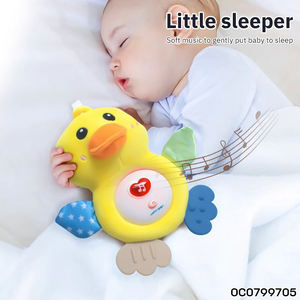 Accesorios Sensoriales Eléctricos para Dormir por la Noche, Máquina de Sonido de <span class=keywords><strong>Ruido</strong></span> <span class=keywords><strong>Blanco</strong></span>, Juguete de Peluche Musical de Pato para Bebés de 0 a 24 Meses con Mordedor - Product Image 3