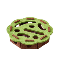 Feutre Rond Écologique Amuse Chats Boîte Jouets Auto-soulagement Ennui Durable Planche À Gratter Jouets Pour Animaux De Compagnie En Gros