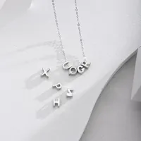 Collier personnalisé avec nom, plaqué or, argent sterling S925, 26 lettres initiales, pendentif pour ami, couple, cadeau pour la Saint-Valentin