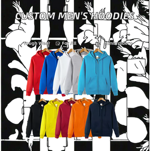 Produttori di abbigliamento personalizzato autunno <span class=keywords><strong>e</strong></span> inverno 230 grammi moda semplice da <span class=keywords><strong>uomo</strong></span> <span class=keywords><strong>felpa</strong></span> a maniche lunghe <span class=keywords><strong>con</strong></span> <span class=keywords><strong>cappuccio</strong></span> - Product Image 2