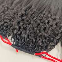 Extensions de cheveux au crochet en plumes pré-bouclées, style bohème, pour tresses, effet plumeux, en cheveux humains, très demandées en Corée