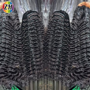 Perruque frontale en dentelle HD 13x6 en cheveux humains bruts, perruque brésilienne en cheveux humains ondulés profonds de 30 pouces, densité 250, pré-épilée - Product Image 5