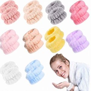 Muñequeras de Microfibra Multicolores para Lavado Facial, Toalla Absorbente para Muñecas, para Niñas y Mujeres - Product Image 1
