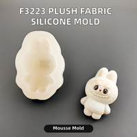 Moule en Silicone à Pétrir QY, Décorations pour Gâteaux Mousse Glacée Faits Main Labubu, Moules de Qualité Alimentaire