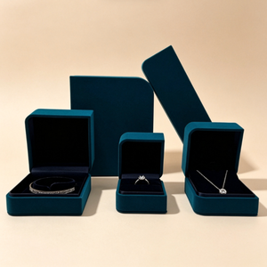 Luxury Velvet Jewelry Storage <b>Box</b>, Ring <b>Necklace</b> Bracelet <b>Gift</b> Case <b>for</b> Wedding Proposal Jewelry Packaging - Product Image 3