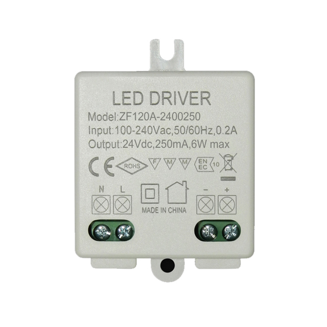 High Quality 24VDC 0.25A 6W Thin Industry LED Power Supply Small Electronic Constant Voltage LED Driver for Christmas Lights