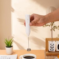 Mousseur à Lait Électrique USB-C Portatif pour Café, Accessoire Mousseur à Lait et Bâton Mélangeur pour Latte Art