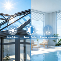 Sistema de Techo de Celosía de Vidrio Templado Laminado, Moderno, para Exteriores, Hoteles y Parques, Anticorrosión, Reducción de Ruido, Ecológico, Personalizable