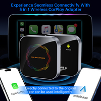Fuallwin - Caja CarPlay con Asistente de Voz Inteligente, Conectividad Inalámbrica, Adaptador CarPlay con Transmisión de Video 4K