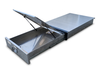 Boîte à outils étanche en tôle galvanisée pour plateau de pick-up extérieur avec rail coulissant métallique verrouillable et tiroirs