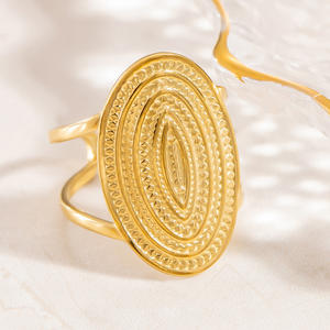 Fashion <b>Rings</b> 18k Gold Color Geometric Open Design Unisex Jewelry Gift - Product Image 2
