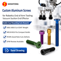Vis à tête basse en aluminium sur mesure, à six pans creux, à pointe Torx, pour fabricant d'effector d'aspiration sous vide